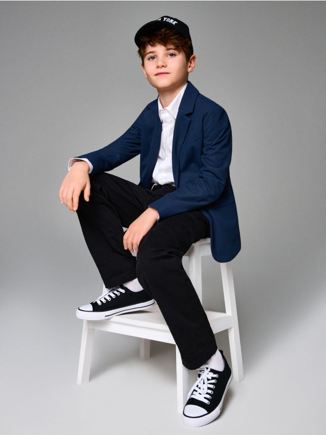 Sinsay - Eleganckie spodnie chino - czarny