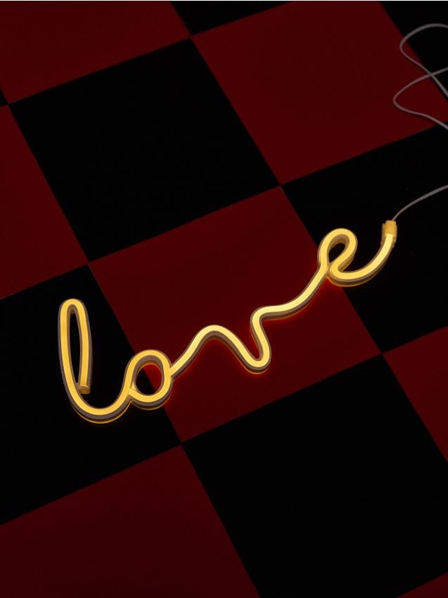 Sinsay - Lampă LED în formă de inscripție „Love“ - alb