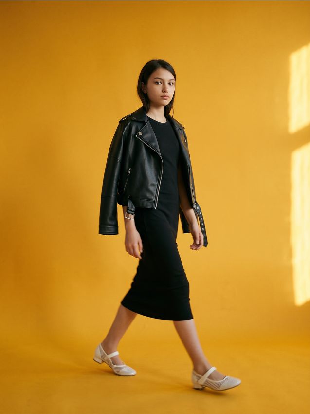 Sinsay - Rochie midi din bumbac - negru