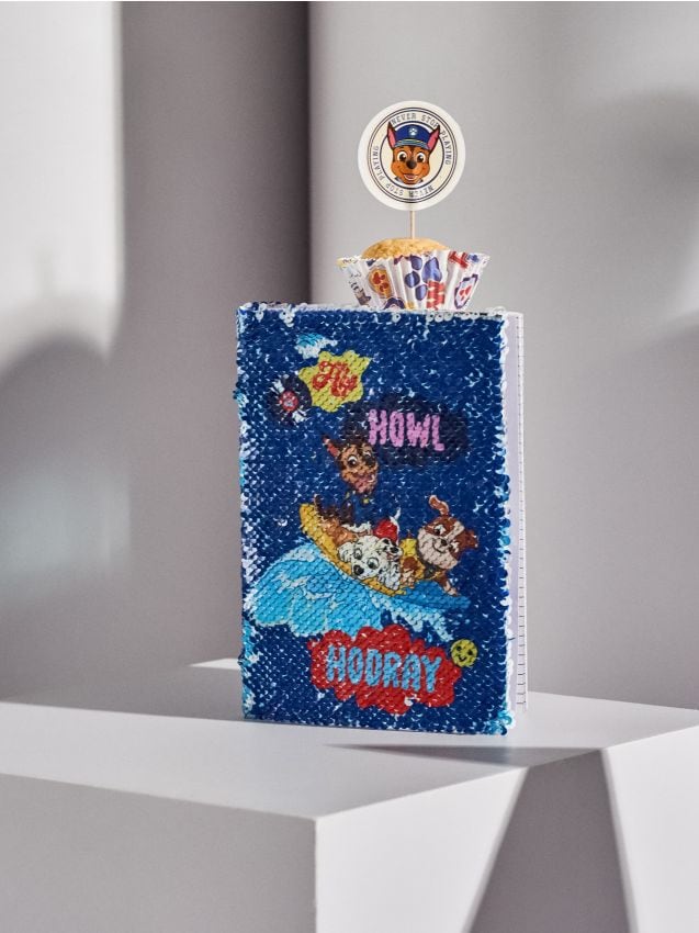 Bilježnica sa šljokičastim koricama Paw Patrol - SINSAY