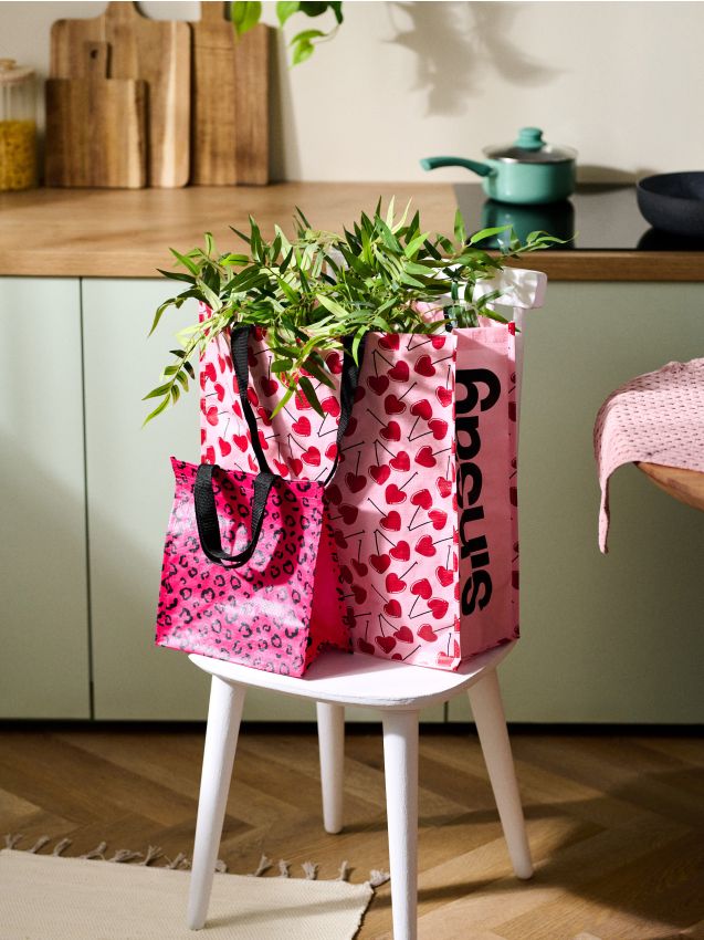 Torby zakupowe z roślinnym motywem 2 pack - SINSAY