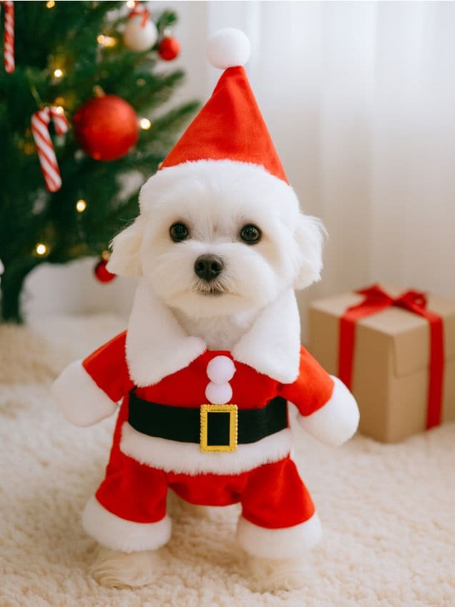 Sinsay - Kostým pre psa s motívom Mikuláša - červená