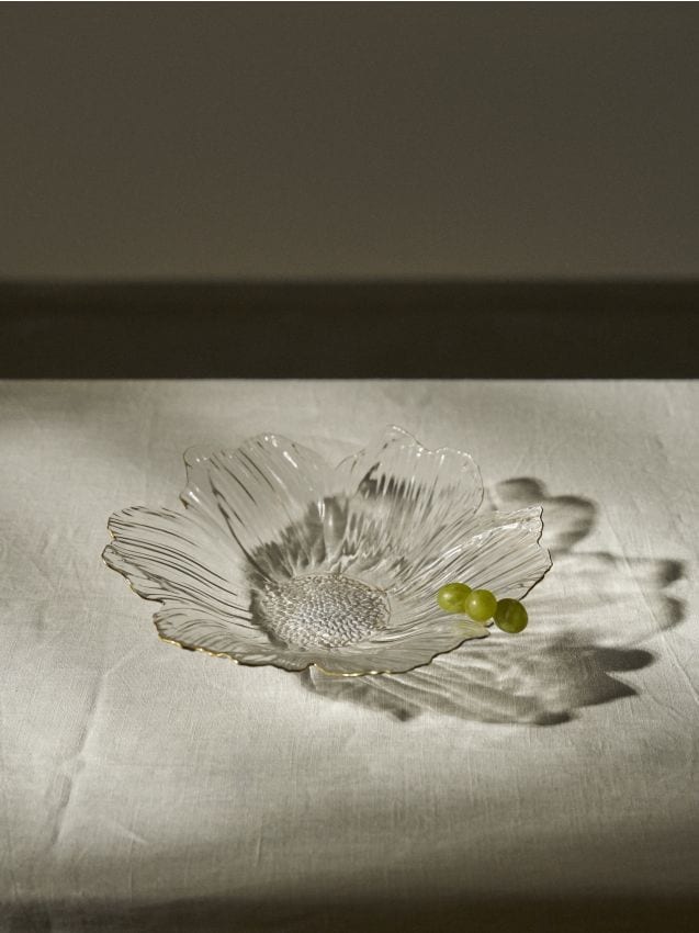 Sinsay - Bol de sticlă în formă de floare - clear