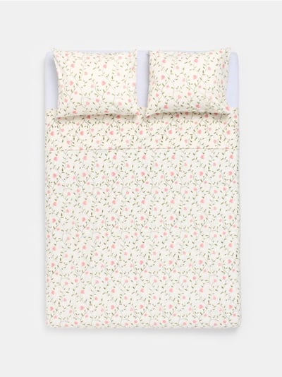 Bettwäsche-Set mit Blumenmuster