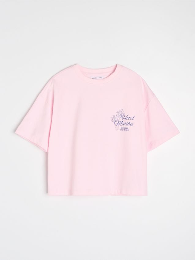 Sinsay - Koszulka z nadrukiem wakacyjnym 