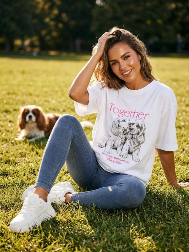 Sinsay - Bawełniana koszulka z haftowanym napisem - biały