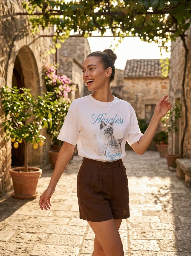 Sinsay - Tricou din bumbac cu text brodat - alb