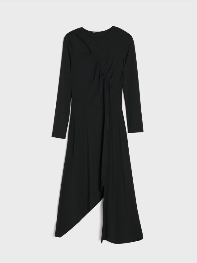 Sinsay - Midišaty s asymetrickým lemom - čierna