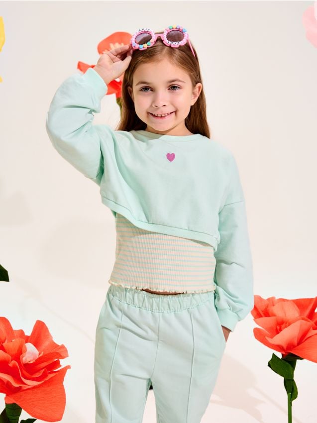 Sinsay - Bluză sport - verde-mentă