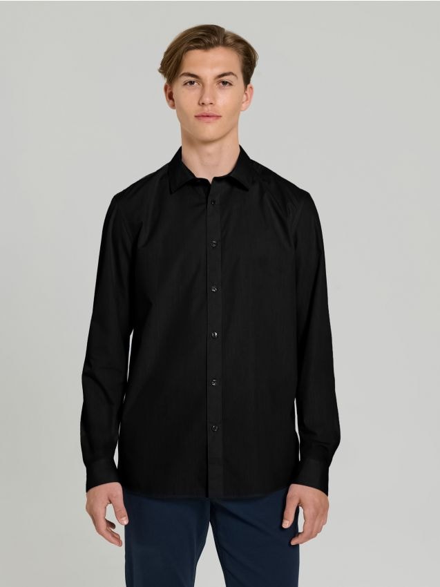 Sinsay - Cămașă slim fit - negru