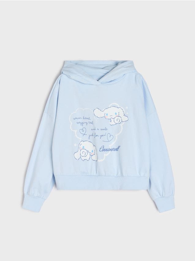 Sinsay - Mikina s potlačou Cinnamoroll - svetlomodrá