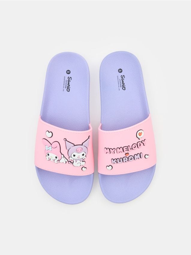 Sinsay - Papuci cu aplicații 3D Hello Kitty - lavand