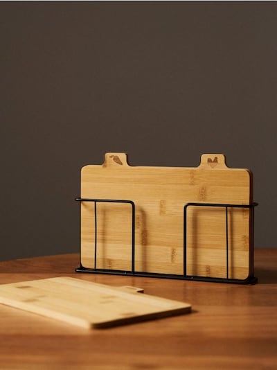 Lõikelaudade komplekt metallist alusega 4 pack