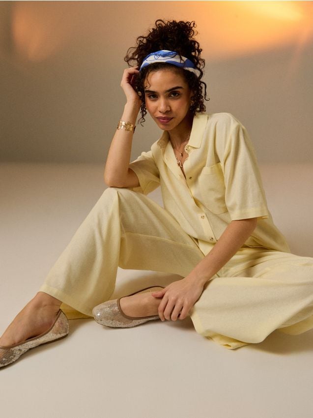 Sinsay - Balerini strălucitori cu paiete - cafeniu