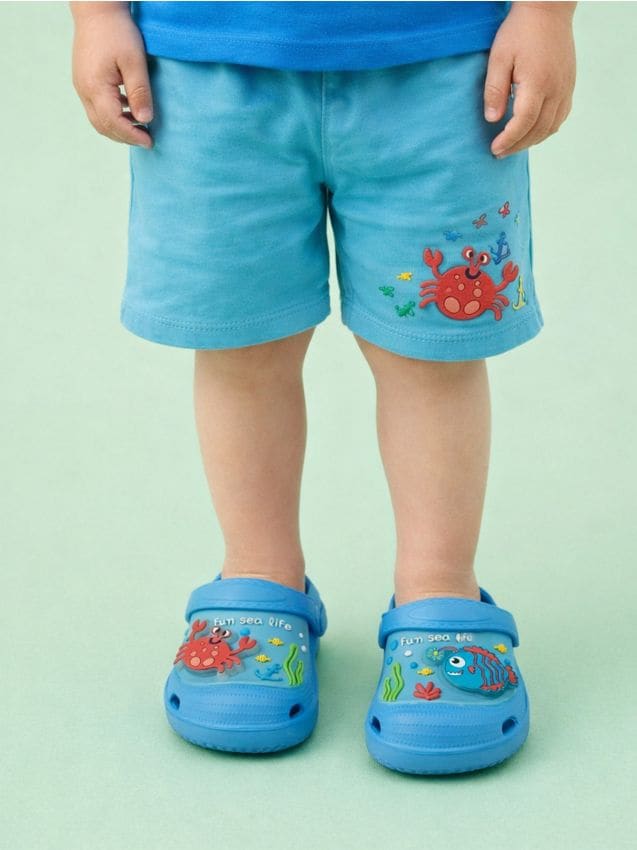 Sinsay - Sandale cu aplicații 3D - albastru