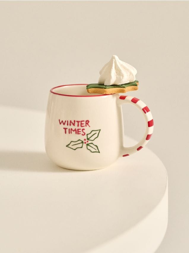 Sinsay - Pohár s vianočným motívom - červená
