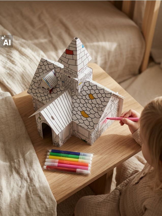 Sinsay - Set DIY pentru asamblarea și colorarea unei căsuțe - multicolor