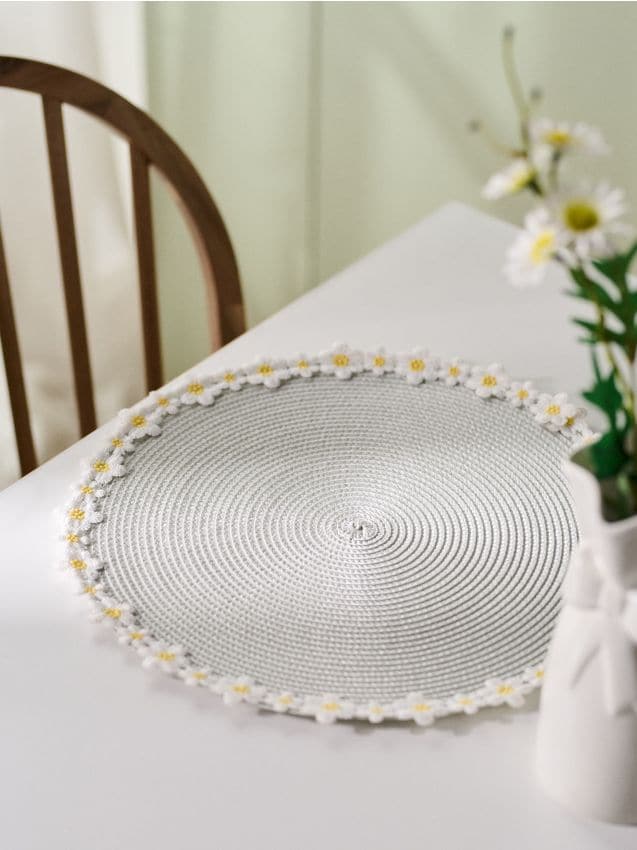 Sinsay - Suport de masă cu motiv margarete - crem