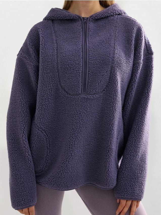 Sinsay - Hanorac tip hoodie - mov