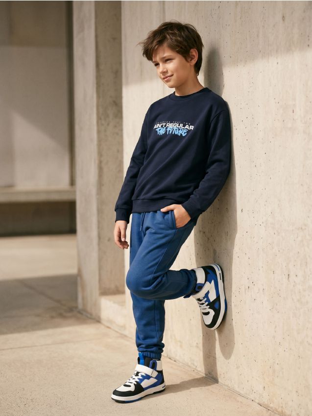 Sinsay - Pantaloni de trening tip jogger - bleumarin