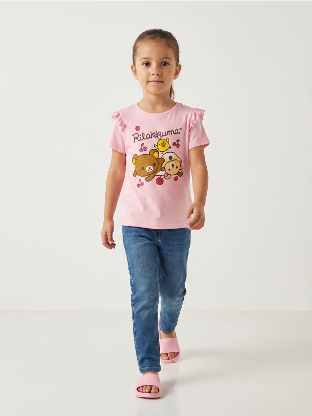 Sinsay - Tricou din bumbac cu imprimeu Rilakkuma - roz