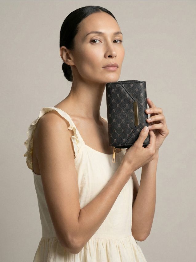 Sinsay - Portofel mic cu monogram - multicolor