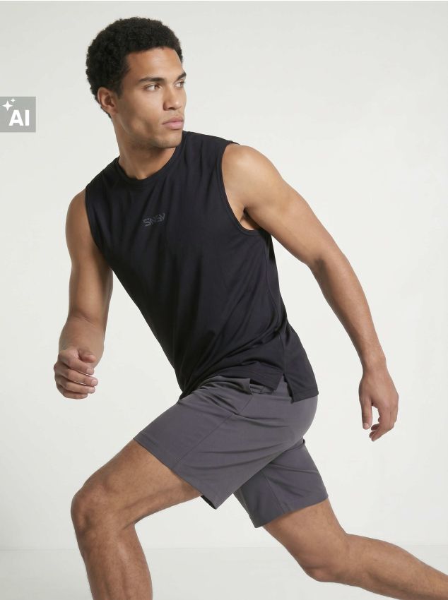 Sinsay - Tricou sport fără mâneci SNSY PERFORMANCE - negru