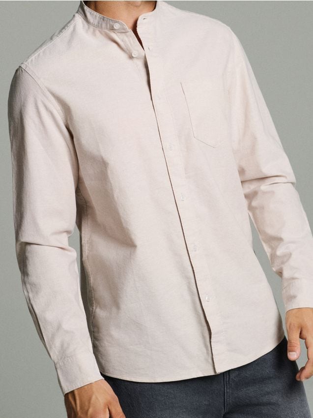 Sinsay - Bavlnené tričko regular fit - béžová