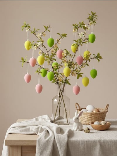 Набір із 15 великодніх декоративних яєць для підвішування