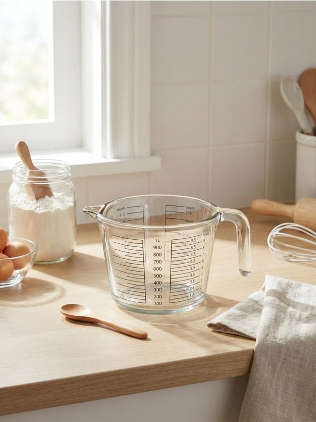 Sinsay - Cană gradată din sticlă - clear