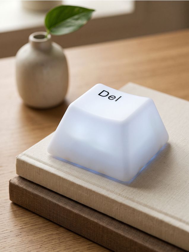 Sinsay - Lumină de noapte LED în formă de tastă Delete - alb
