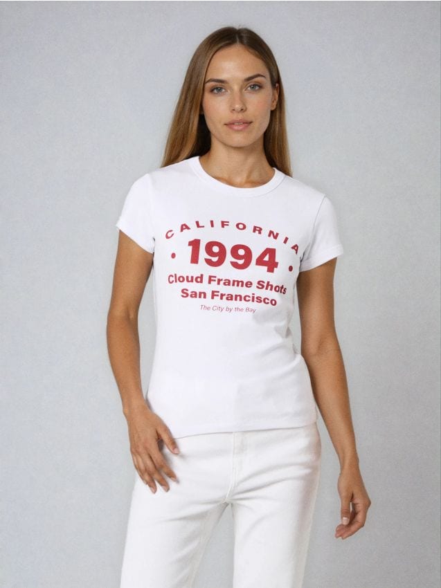 Sinsay - Tricou din bumbac cu inscripție - alb