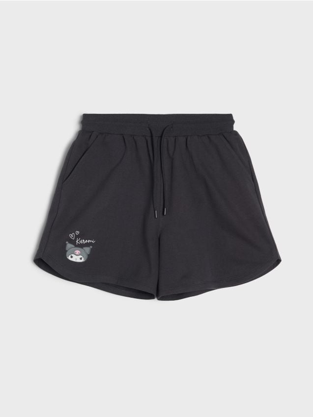 Sinsay - Bawełniane szorty Kuromi - szary