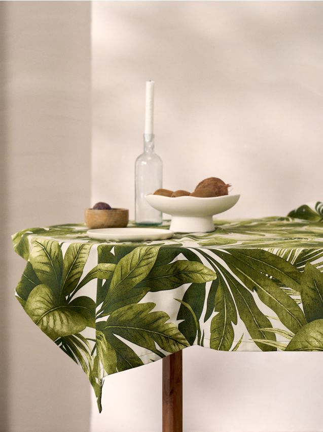 Sinsay - Husă de masă cu model floral - verde