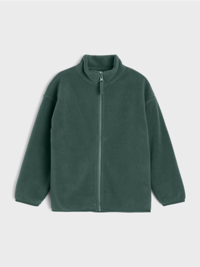 Sinsay - Bluză sport din fleece - green spruce