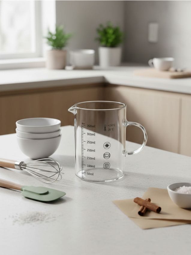 Sinsay - Cană gradată din sticlă cu mâner - clear