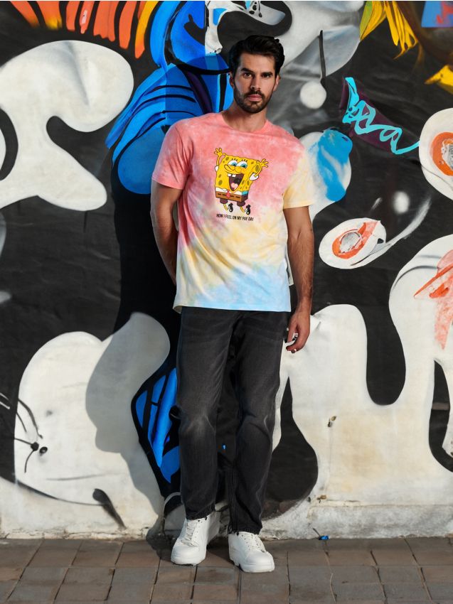 Sinsay - Marškinėliai SpongeBob - multicolor