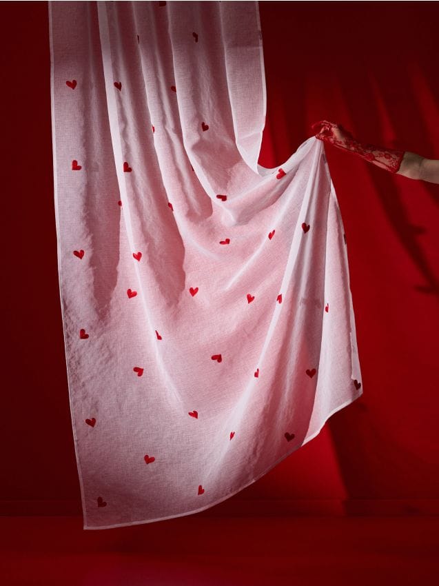 Sinsay - Perdea cu bandă - alb