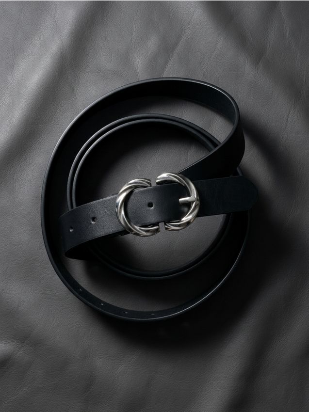 Sinsay - Curea din piele ecologică - negru