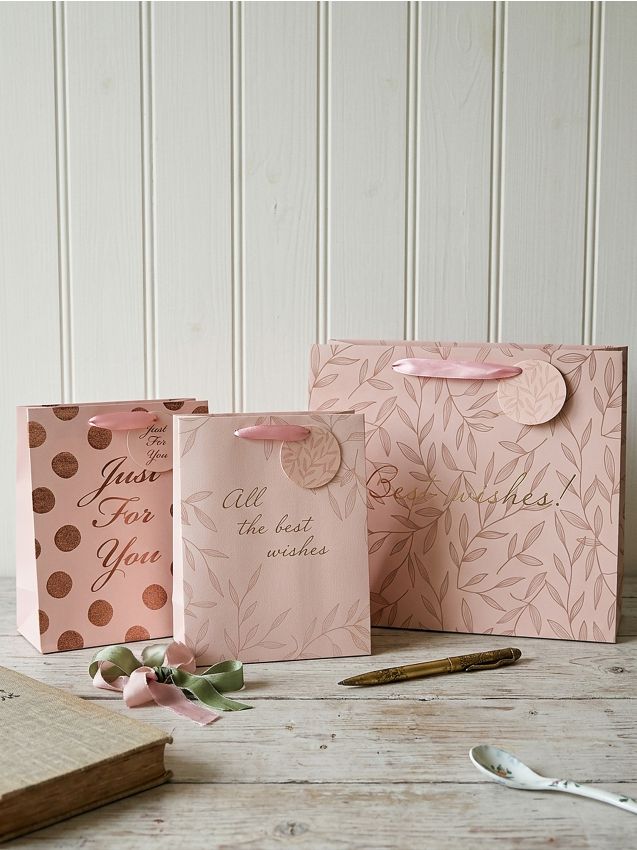 Sinsay - Sacoșă pentru cadouri 3 pack - roz-pudră