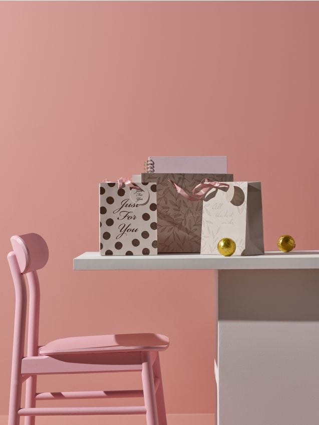 Sinsay - Sacoșă pentru cadouri 3 pack - roz-pudră