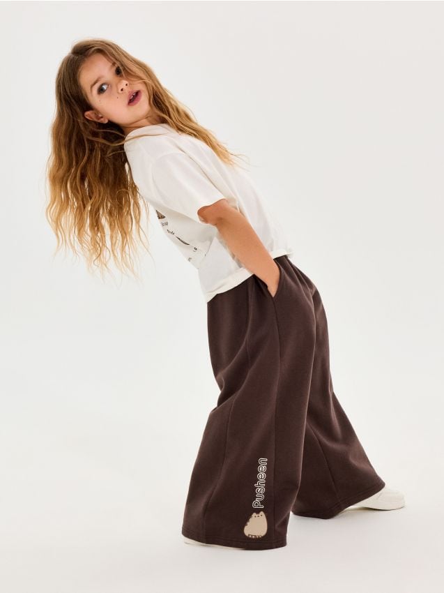 Sinsay - Set din bumbac: tricou și pantaloni Pusheen the Cat - multicolor