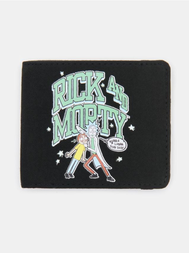 Sinsay - Portofel cu Imprimeu Rick and Morty - negru