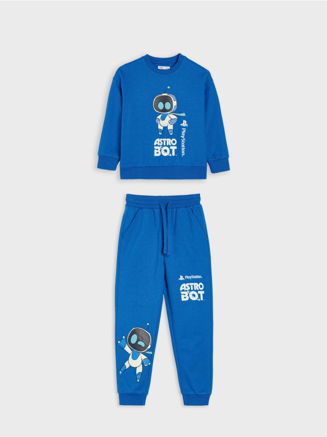 Sinsay - Set bluză și pantaloni sport PlayStation - bleumarin