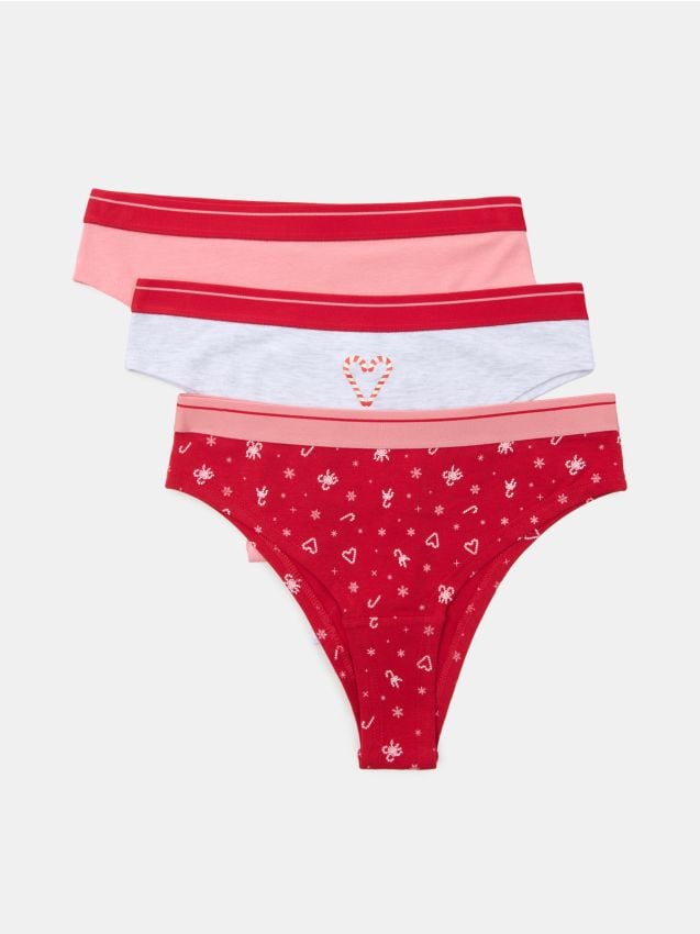 Sinsay - Pamučne brazilske gaćice 3 pack