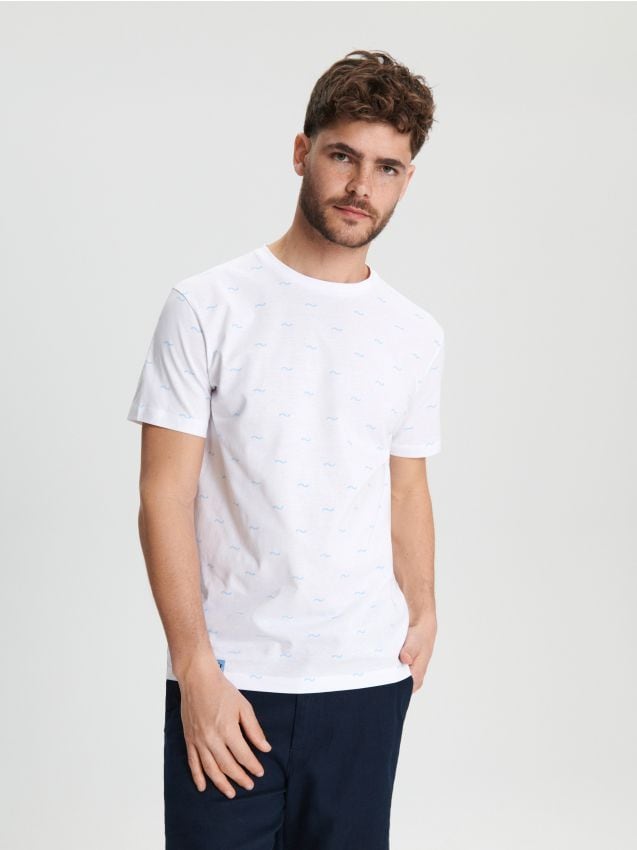 Sinsay - Marškinėliai su atspaudu - balta