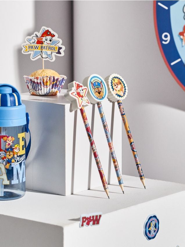 Sinsay - Súprava 3 ceruziek s gumami na gumovanie PAW Patrol - viacfarebná