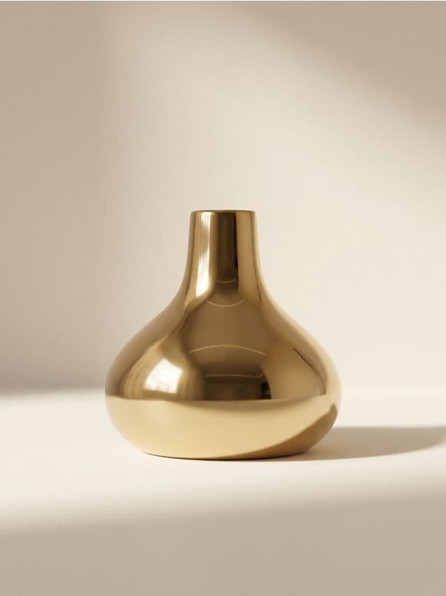 Sinsay - Vază ceramică cu finisaj oglindă - auriu