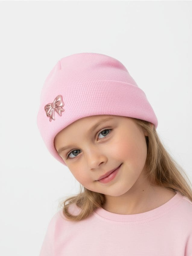 Sinsay - Čiapka beanie - pastelová ružová