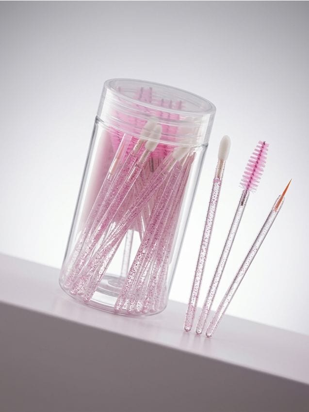 Sinsay - Set de aplicatoare pentru machiaj - roz-pastel